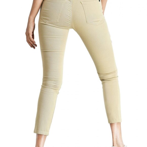 Women's Mid-Waist Cotton Stretch Pant - BEIGE SZ 8,10,12,14 NWT - Picture 3 of 5